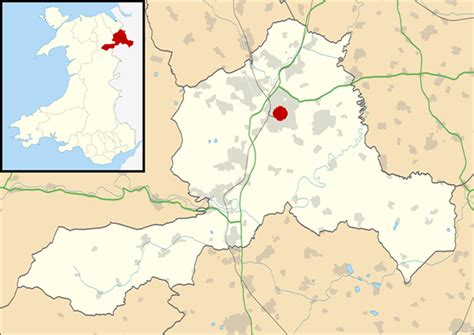 wrexham wikipedia|map of wrexham county.